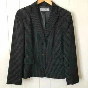Tahari Arthur Levine Striped Polyester Blazer Size 6